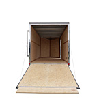 AmeraLite Storm Cargo Trailer Exterior Rear with Ramp Door Down