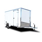 AmeraLite Storm Cargo Trailer White Exterior Front 3/4